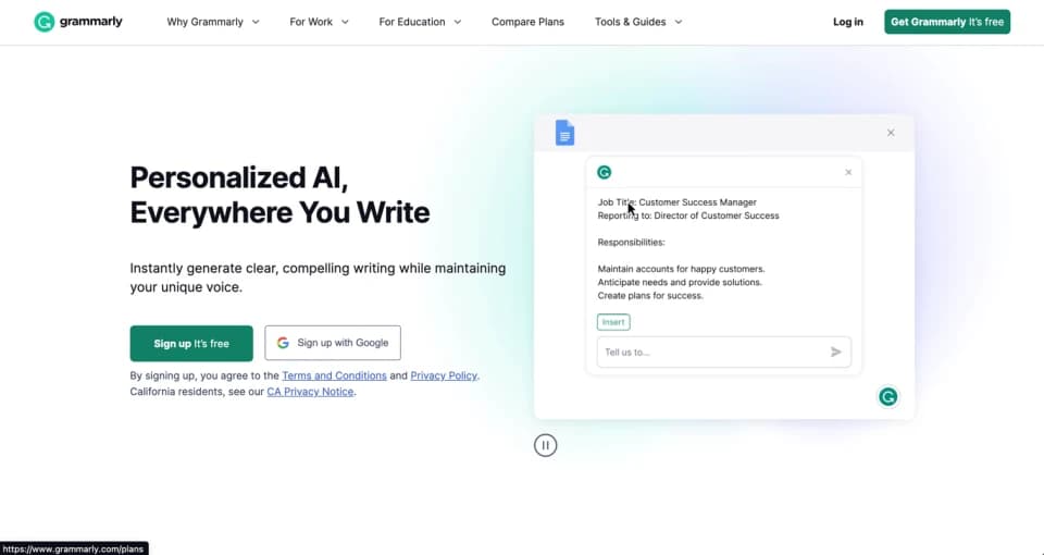 Grammarly screenshot