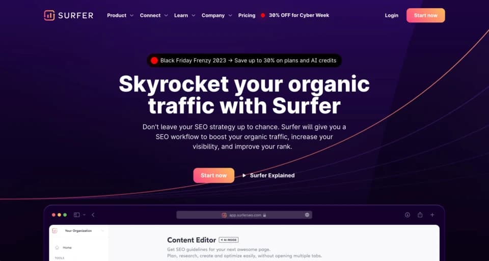 Surfer SEO screenshot