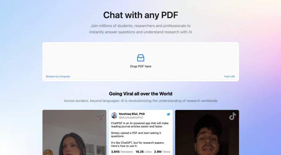 ChatPDF screenshot