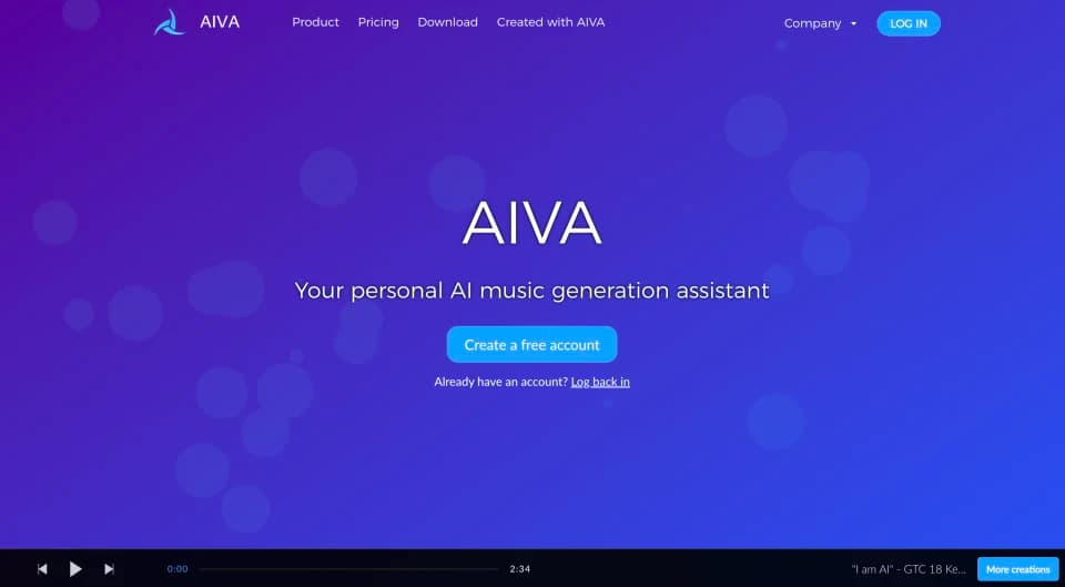 Aiva screenshot