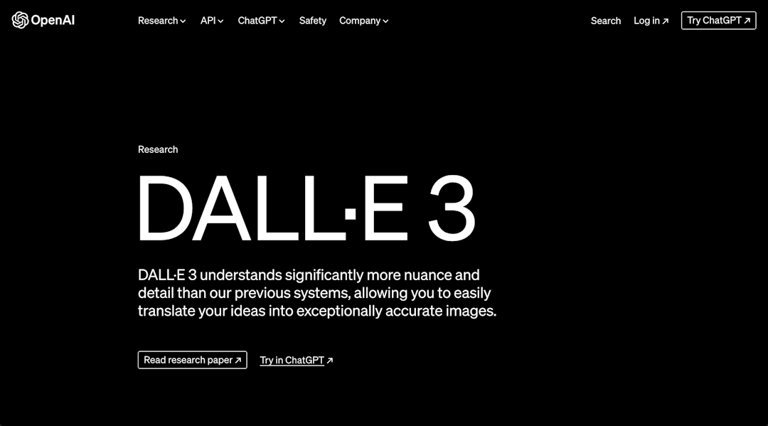 Dall-E 3 screenshot